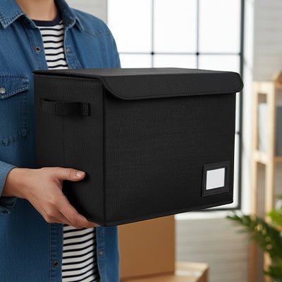 boite de rangement ideale noire fermée 