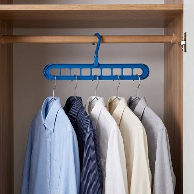cintre plastique organisateur bleu horizontal chemises