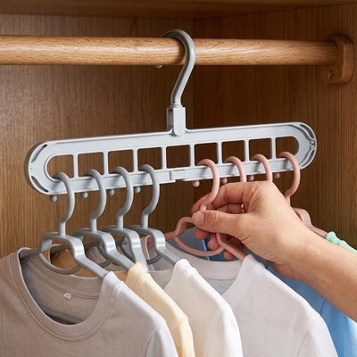 cintre plastique organisateur gris horizontal
