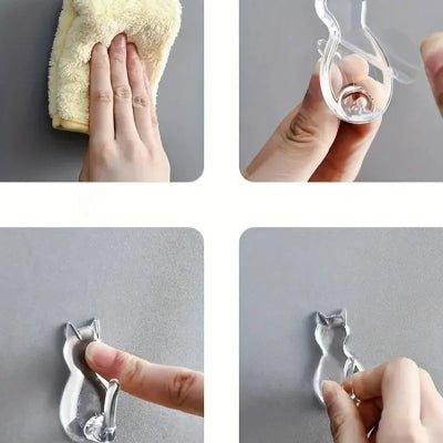 crochets muraux chaton installation