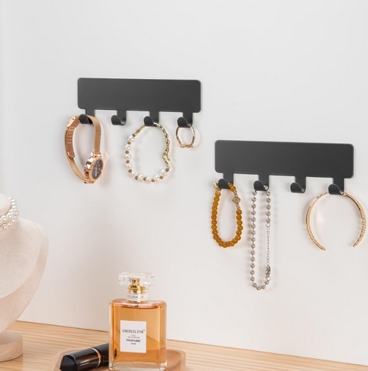 deux pateres murales noires accessoires