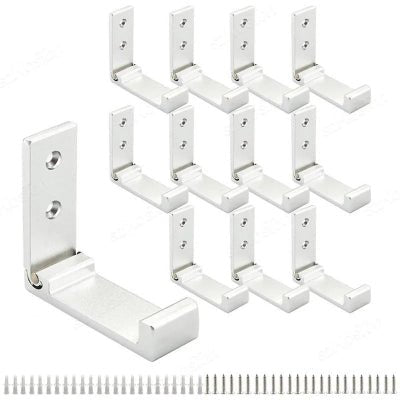 douze crochets muraux pliant design argent