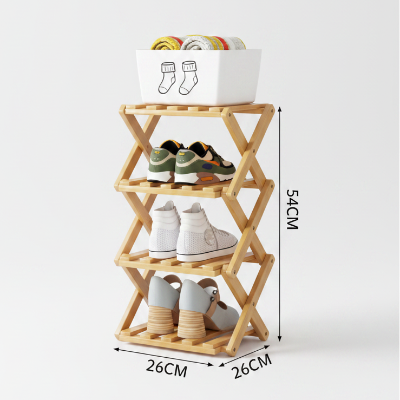 etagere a chaussures pliable quatre niveaux