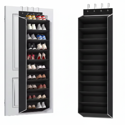 etagere a chaussures utility noir une vide une pleine