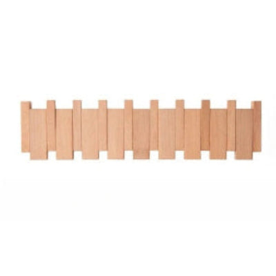 porte manteau bois clair huit crochets