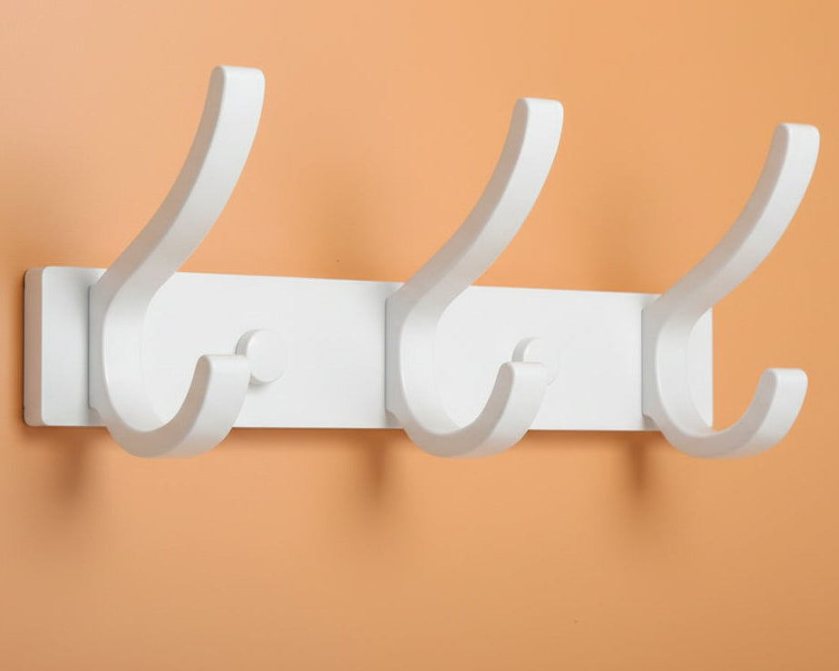 porte manteau mural blanc trois crochets mur caramel