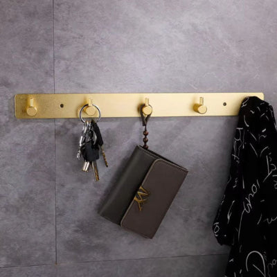 porte manteau mural dore cinq crochets