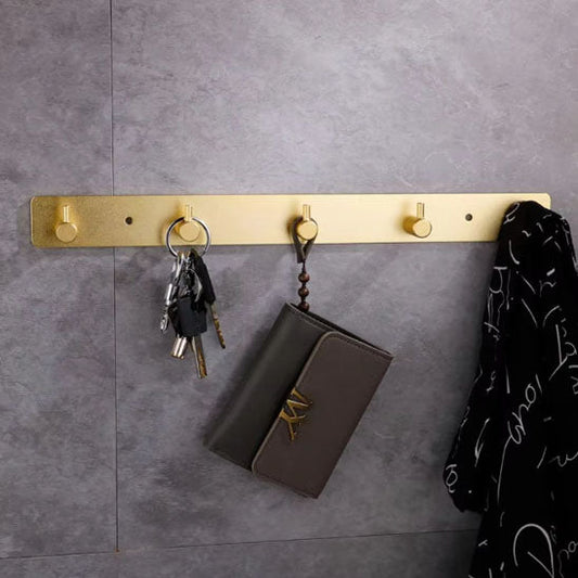 porte manteau mural dore cinq crochets