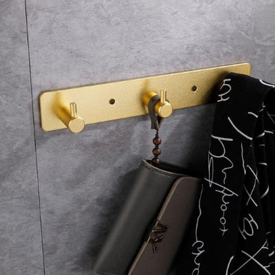 porte manteau mural dore trois crochets