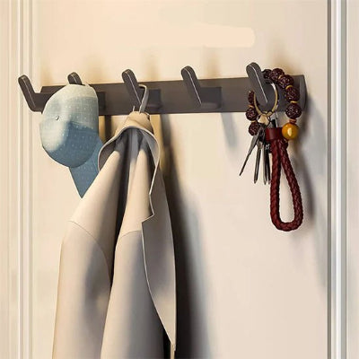 porte manteau mural noir cinq crohets