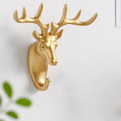 porte manteau mural tete cerf