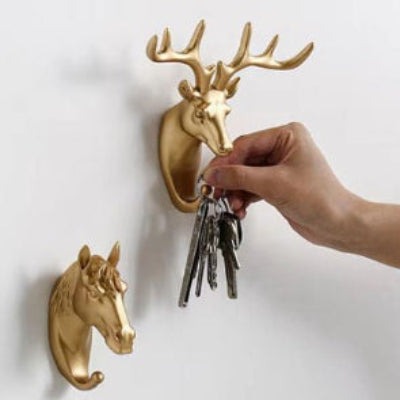 porte manteau mural tete cheval cerf