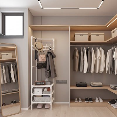 porte manteau sur pied blanc closet