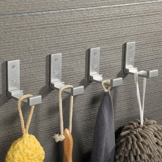 quatre crochets muraux argent