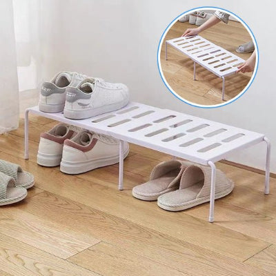 rangement de chaussures blanc un detail