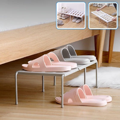 rangement de chaussures gris sous lit deux detail