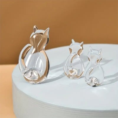 trois crochets muraux chaton transparent deux P un G