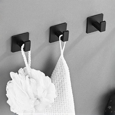 trois crochets muraux minimaliste noirs