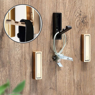 trois porte manteaux muraux judicieux deux dore ferme un ouvert noir detail format A